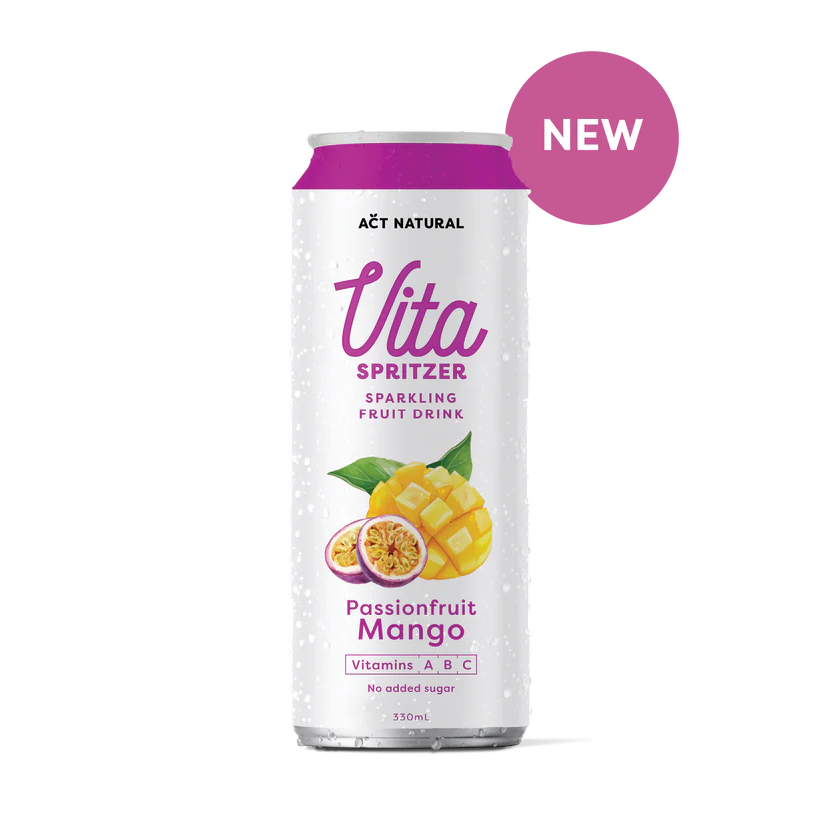 Vita Spritzer Passionfruit Mango Carton 12x330ml-Matakana Pharmacy
