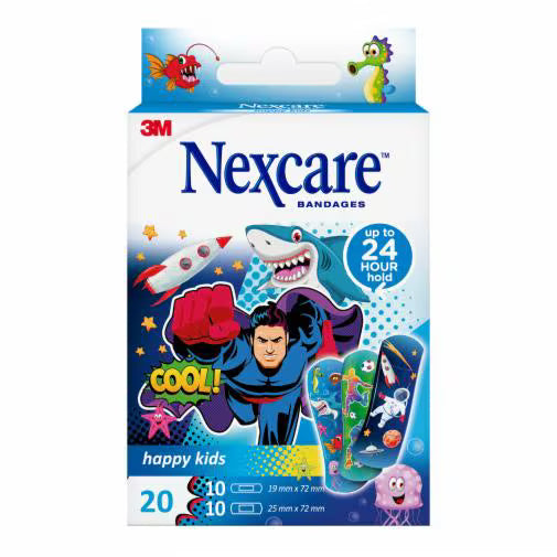 Kids Plasters Cool Assorted 20 Pack-Nexcare-Matakana Pharmacy