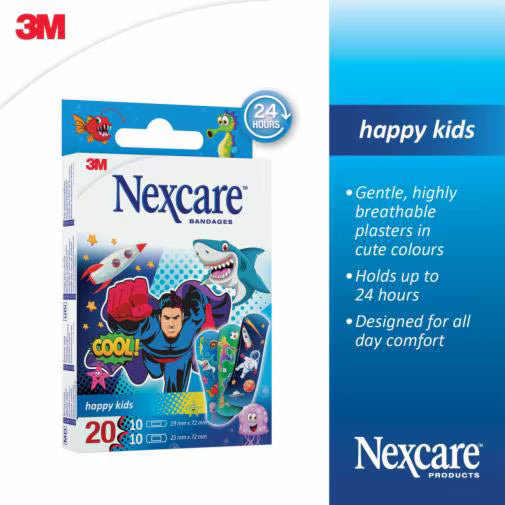 Kids Plasters Cool Assorted 20 Pack-Nexcare-Matakana Pharmacy