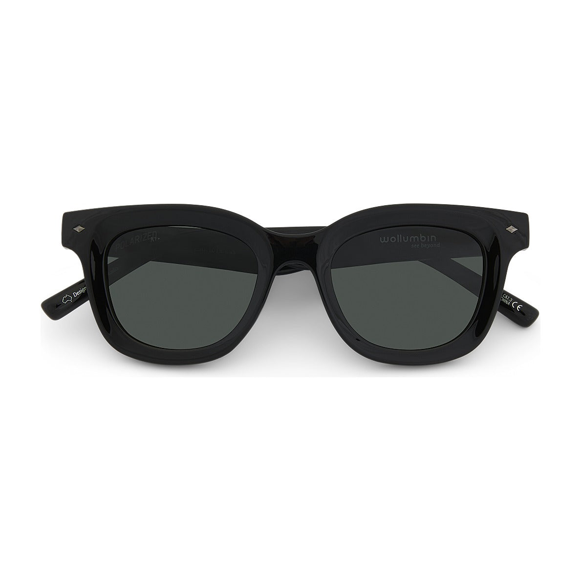 Wollumbin Nimbin black frame, three-quarter view