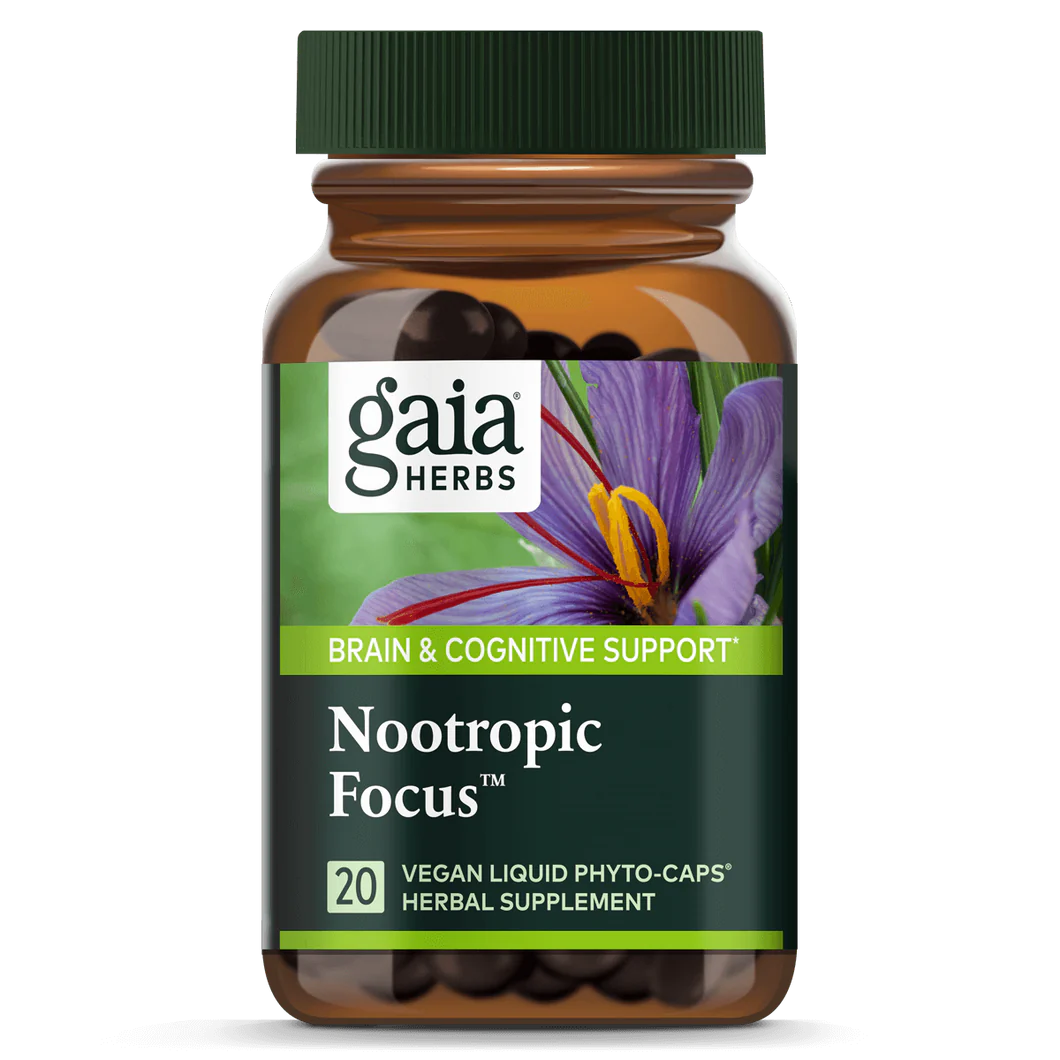 Gaia Herbs Nootropic Focus, front of pack