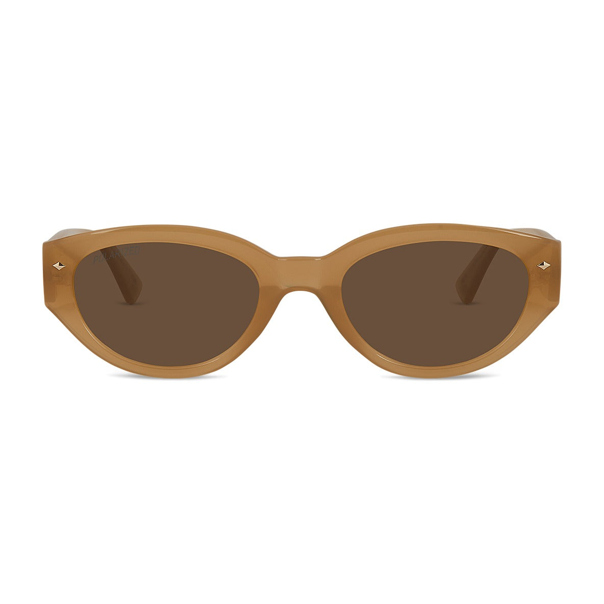 Wollumbin Noosa women's sunglasses, lemon frame with brown polarised lens, front