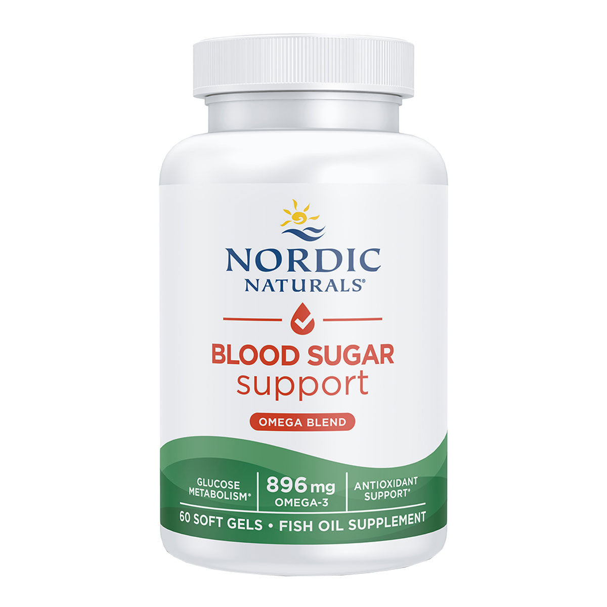Blood Sugar Support Omega Blend - Unflavoured 60 Soft Gel Caps-Nordic Naturals-Matakana Pharmacy