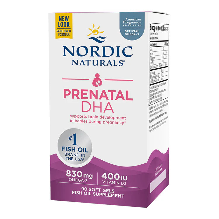 Prenatal DHA - Unflavoured 180 Soft Gel Caps-Nordic Naturals-Matakana Pharmacy