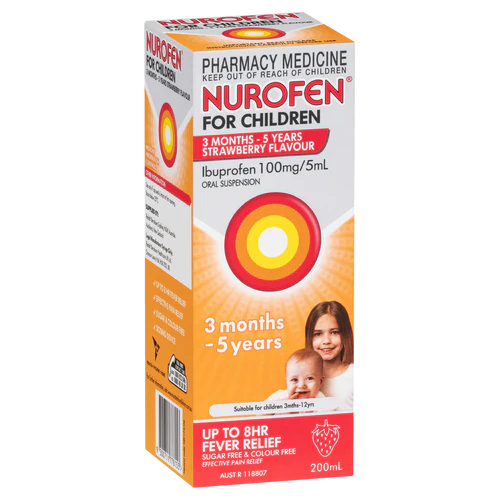 NUROFEN Children Liquid Strawberry 200ml-Matakana Pharmacy