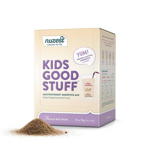 Image of NUZEST Kids Good Stuff Mixed Pack 10x15g Sachet Box