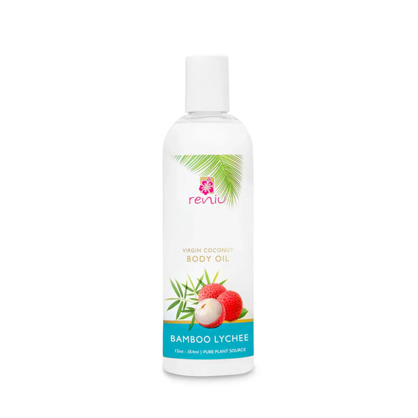 Bamboo Lychee Virgin Coconut Body Oil 236ml-Reniu by Pure Fiji-Matakana Pharmacy