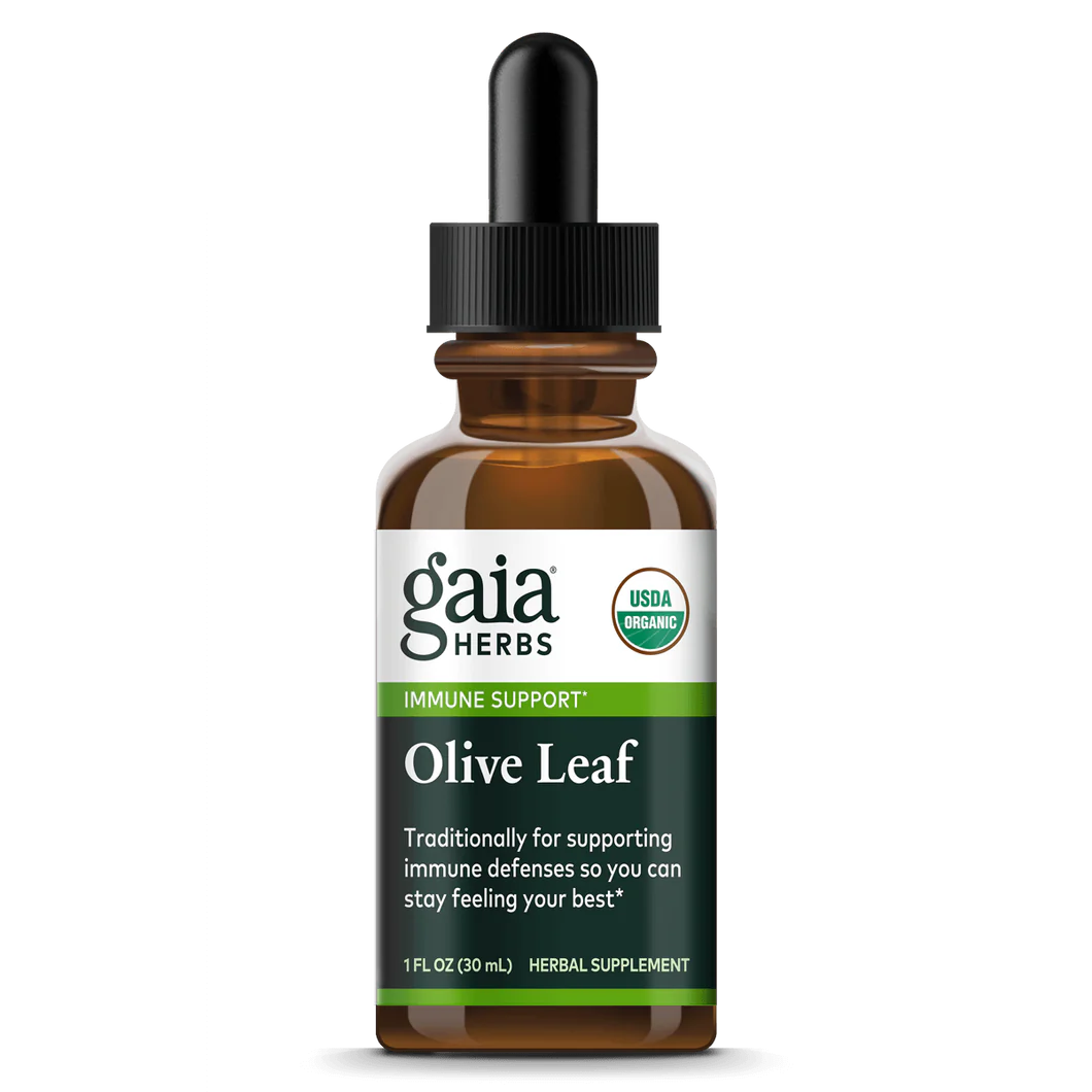 Gaia Herbs Olive Leaf Liquid, front of pack