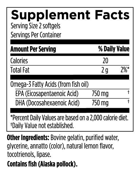 Image of Omega 3 Hi-Po supplement facts