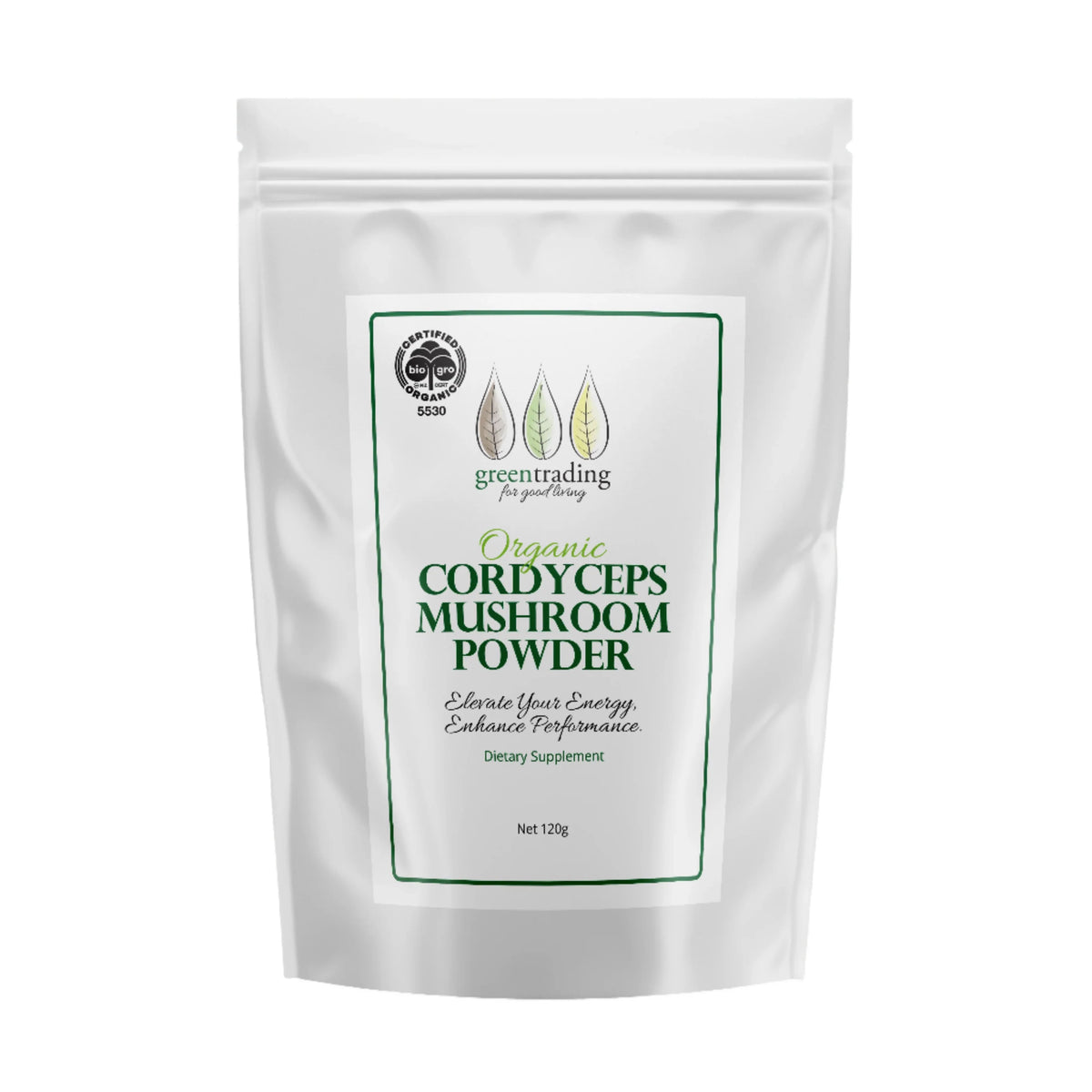 Organic Cordyceps Mushroom Powder 120g-Green Trading-Matakana Pharmacy