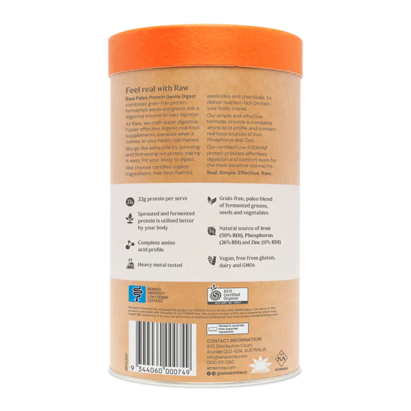 Image of Raw Paleo Gentle Digest Protein - Vanilla information
