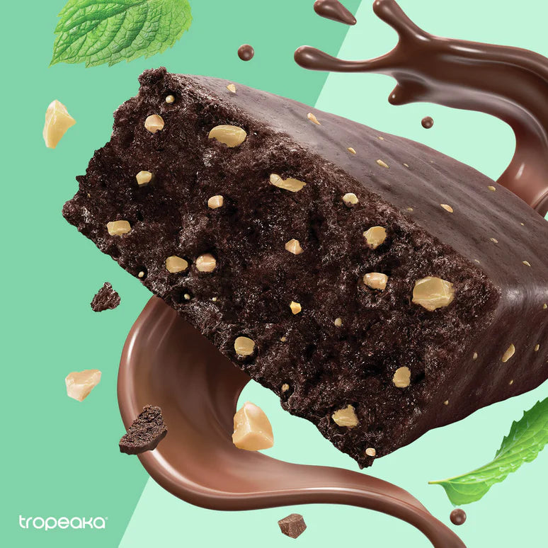 Image of Protein Energy Bar Choc Mint out of wrapper