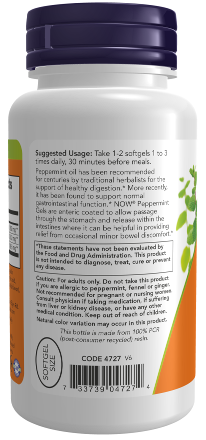 image of Peppermints Gels 90sgcaps suggested usage