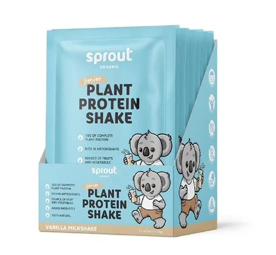Image of SPROUT JUNIOR PROTEIN Vanilla Milkshake (12mths +) 12 Sachets