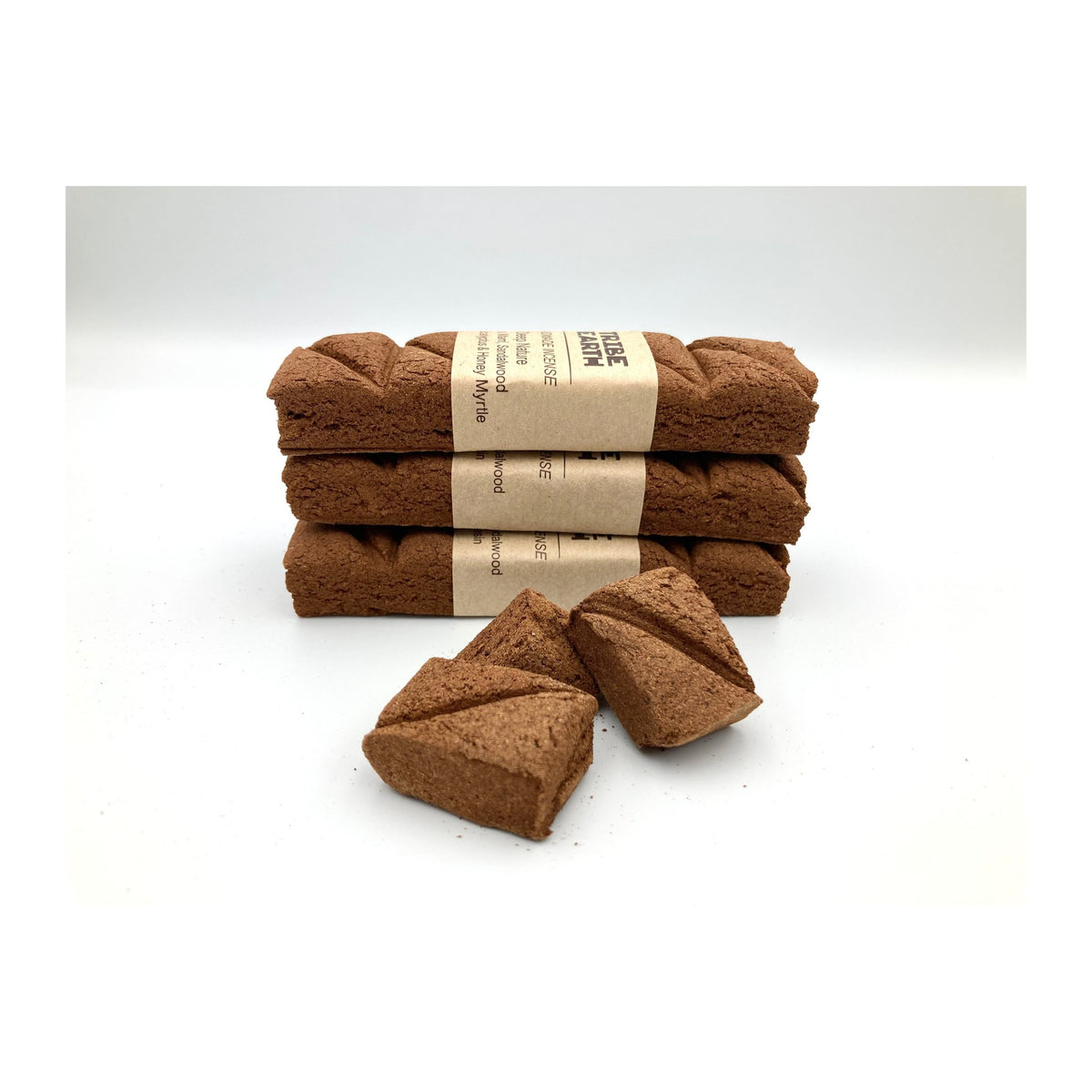 Deep Nature Incense Planks - Sandalwood & Bush Resins incense planks unwrapped, showing the pressed plant material