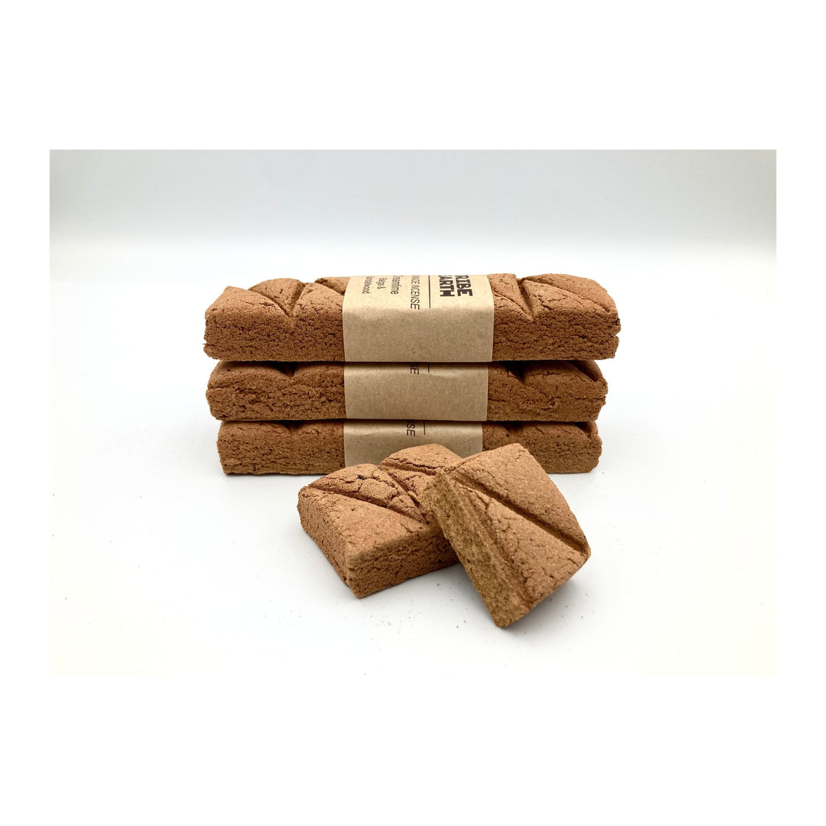 Dreamtime Incense Planks - Sandalwood & Balga incense planks unwrapped, showing the pressed plant material