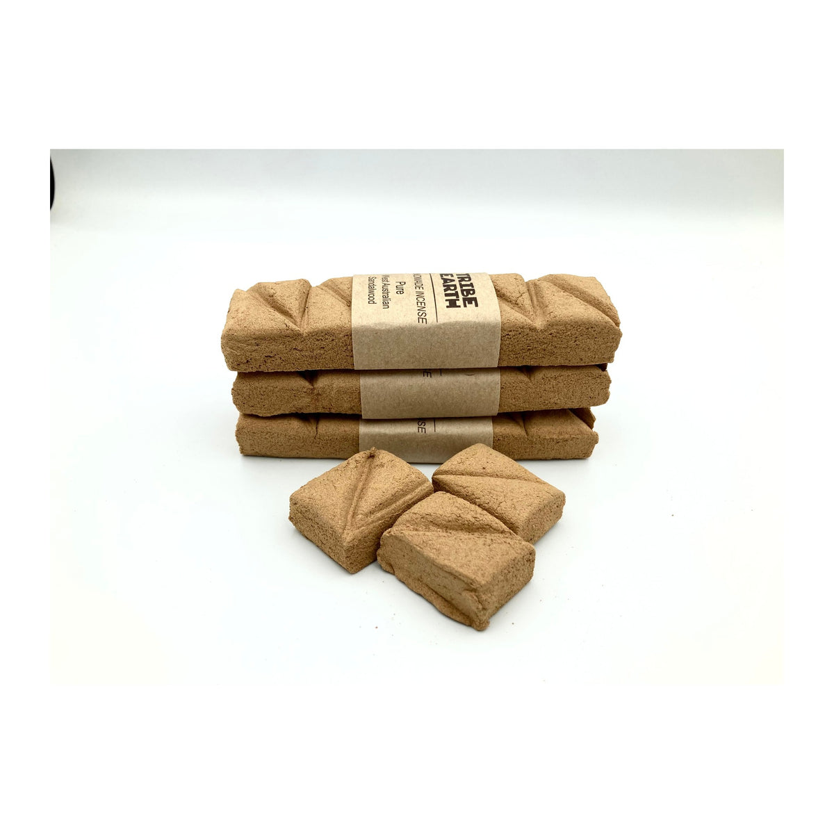 Pure Sandalwood Incense Planks incense planks unwrapped, showing the pressed plant material
