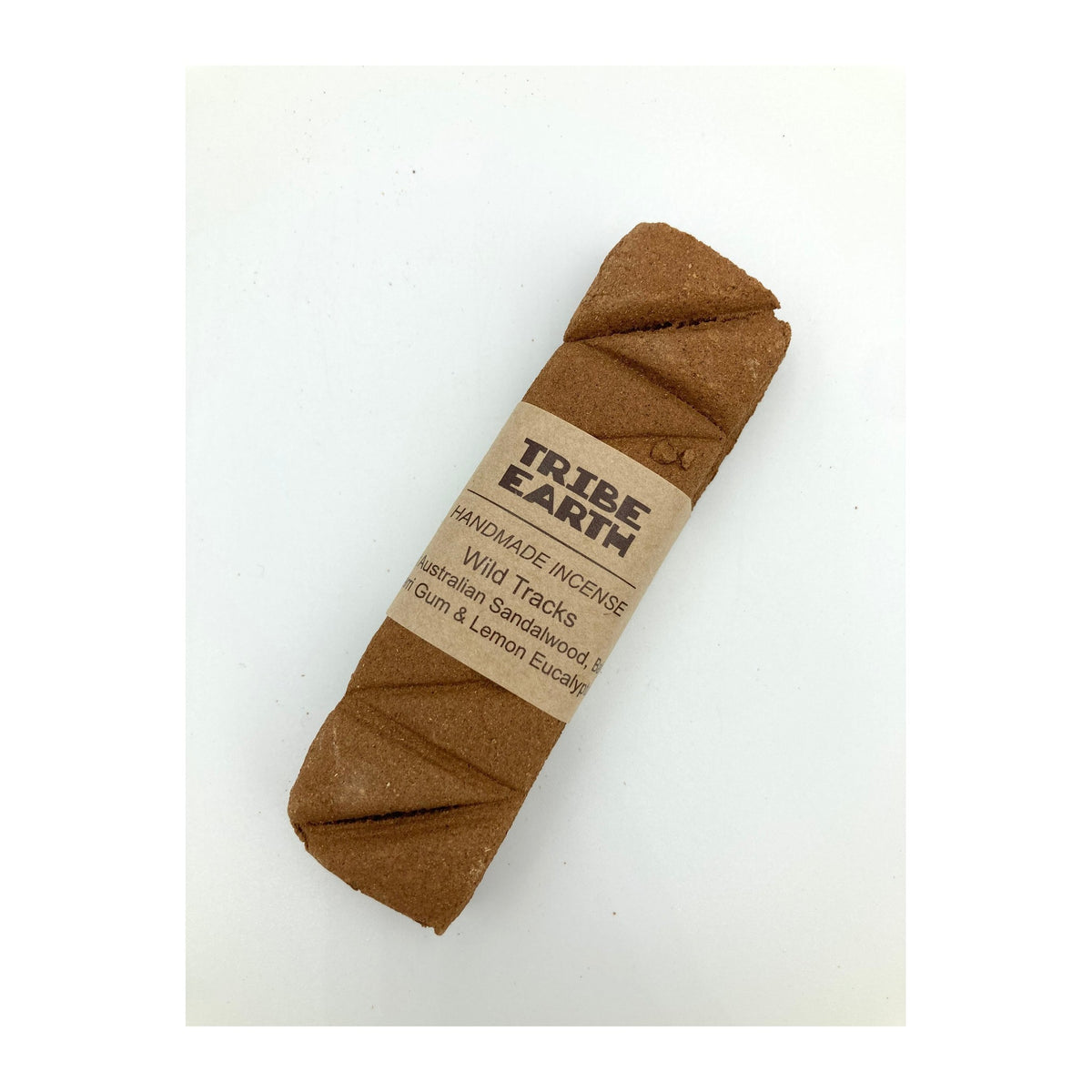 Wild Tracks Incense Planks - Sandalwood, Balga, Marri & Lemon Eucalyptus in its paper sleeve packaging