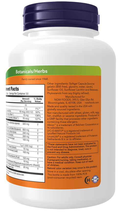 Image of Prostate Health Clinical Strength 90sgcaps other ingredients