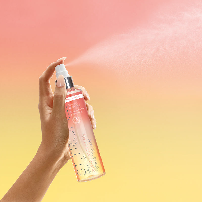 Image of St Tropez purity vitamin mist being sprayed 