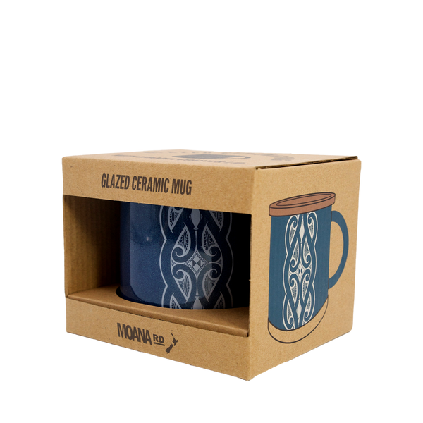 Glazed Ceramic Mug Miriama Grace-Smith Navy-Matakana Pharmacy