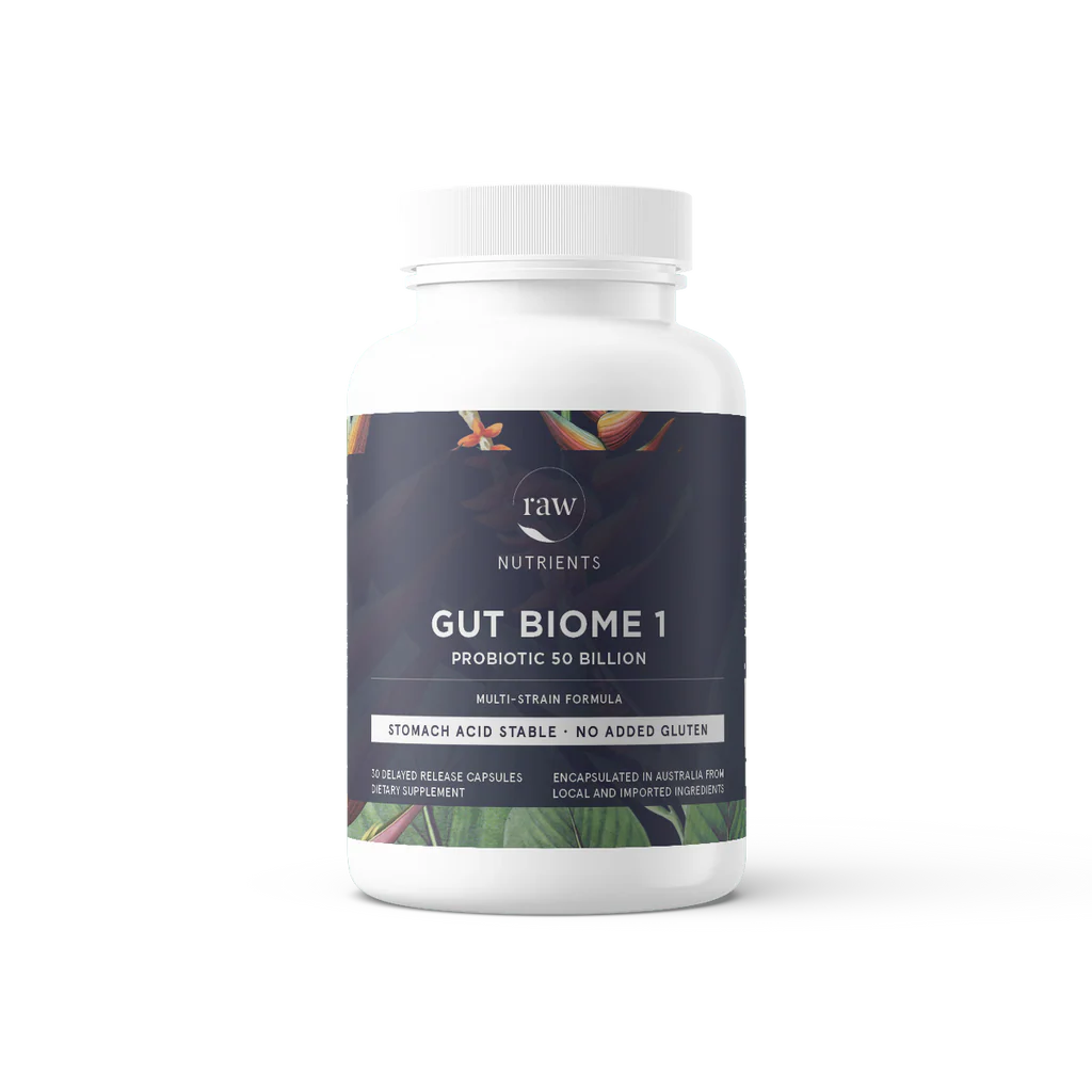 Gut Biome 1 Probiotic 50 Billion 30 Capsules-Raw Nutrients-Matakana Pharmacy