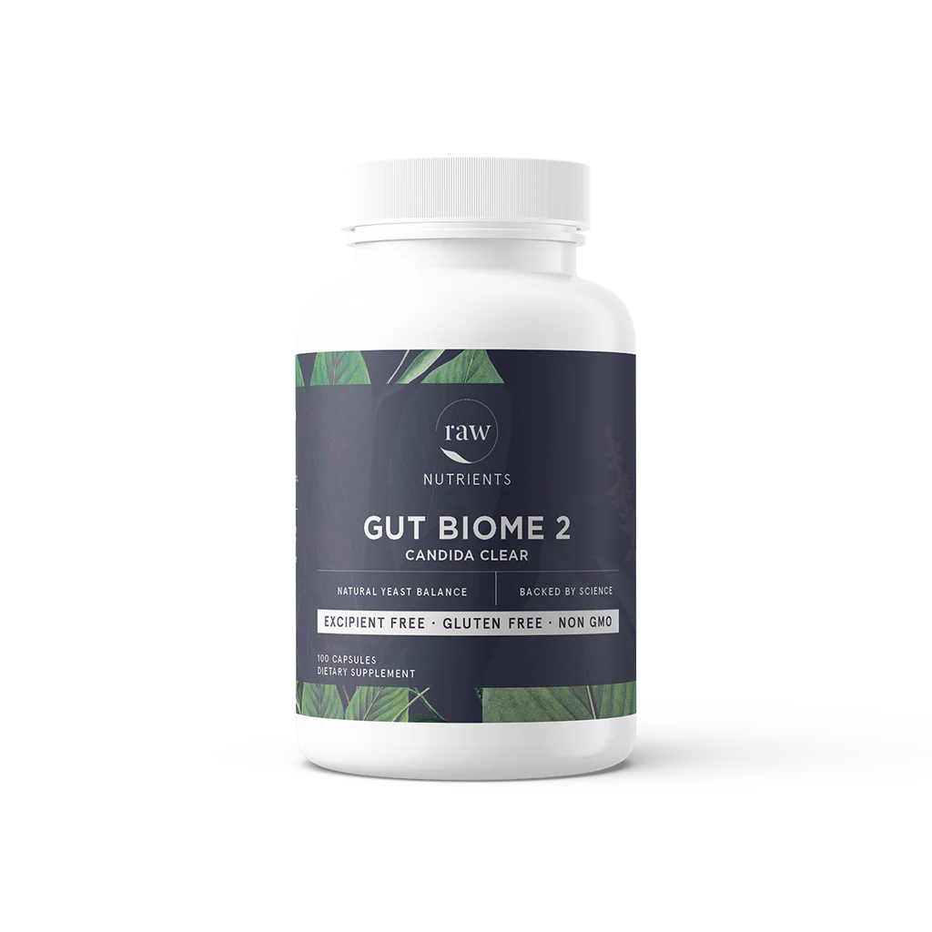 Gut Biome 2 Candida Clear 100 Capsules-Raw Nutrients-Matakana Pharmacy