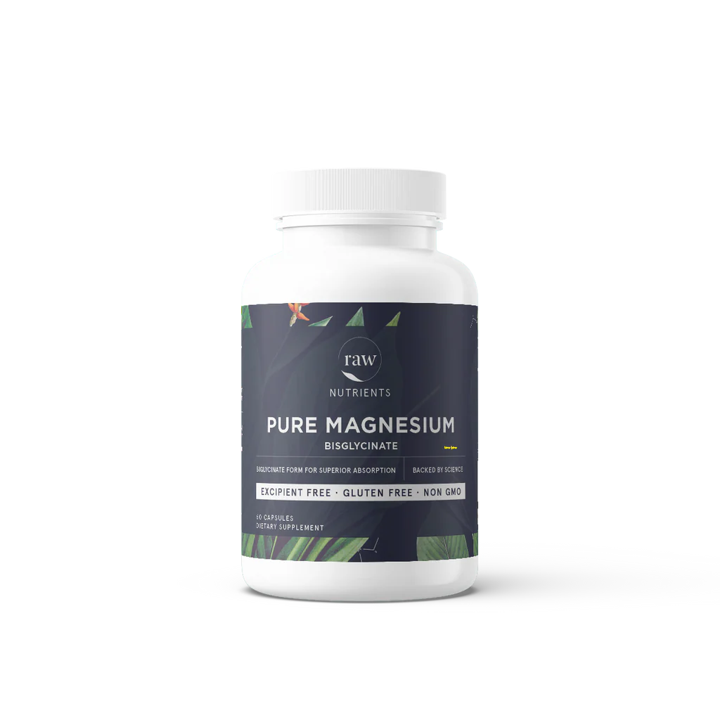 Pure Magnesium Bisglycinate 60 Capsules-Raw Nutrients-Matakana Pharmacy