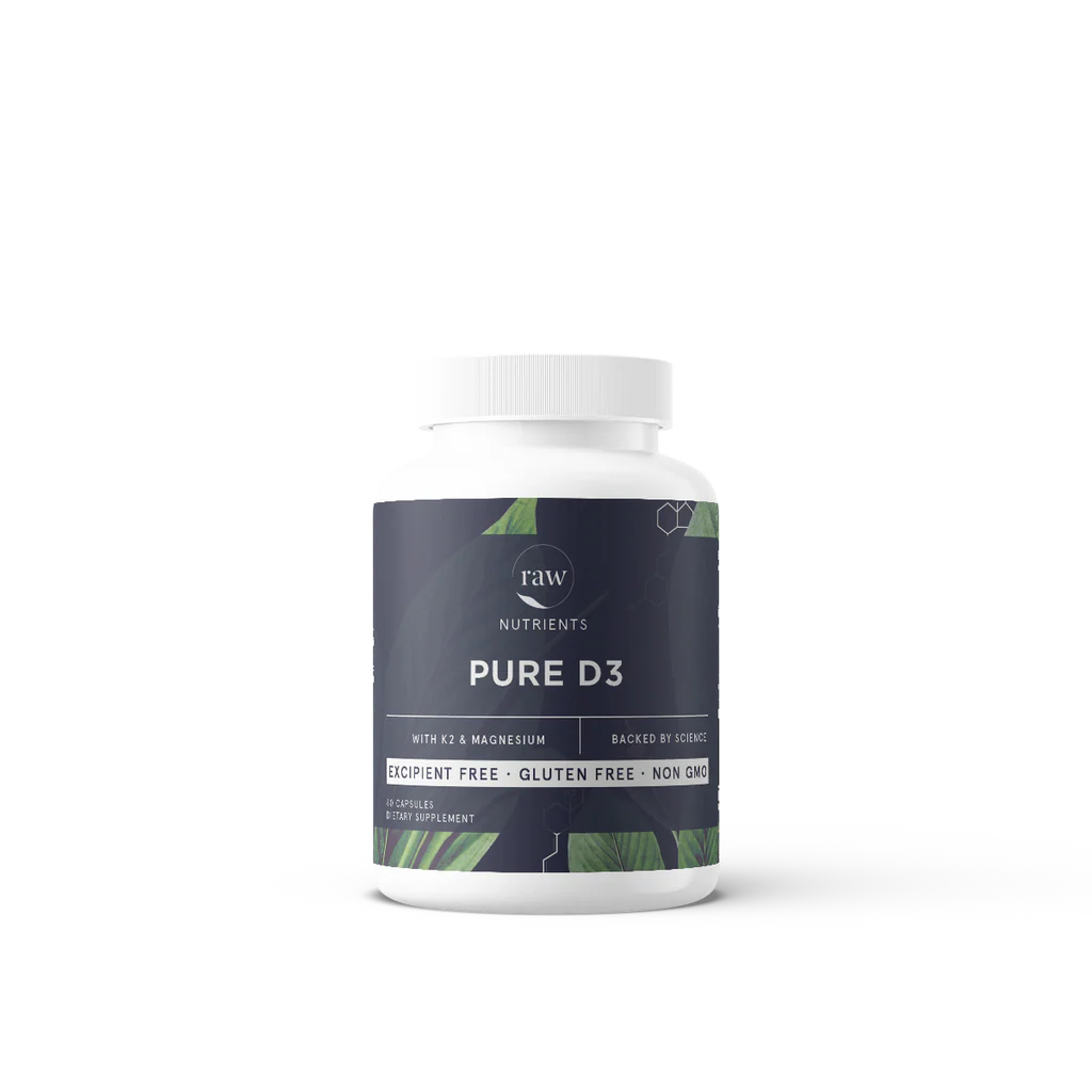 Pure D3 60 Capsules-Raw Nutrients-Matakana Pharmacy