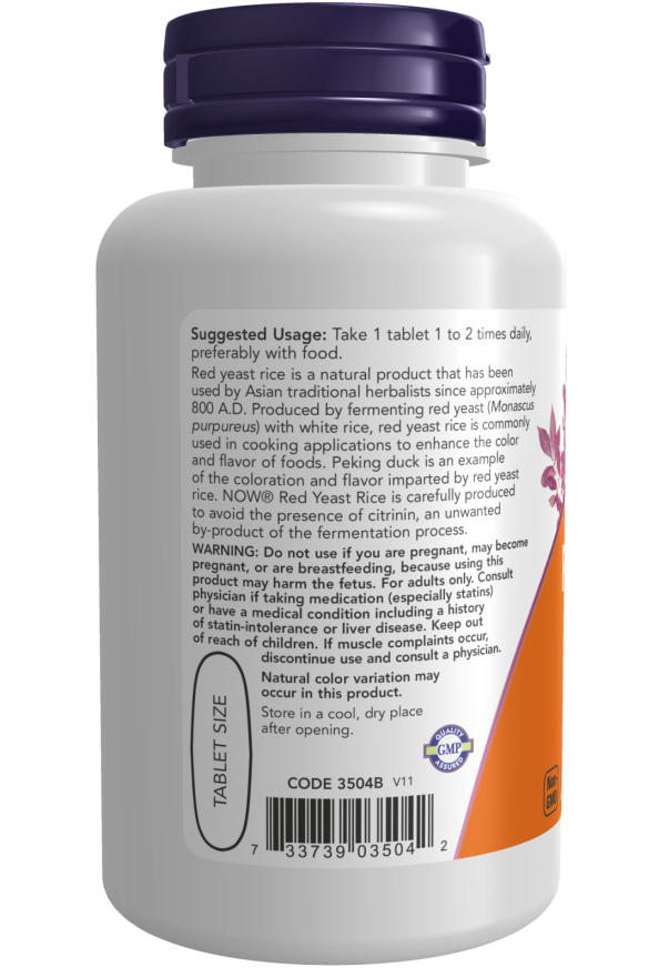 Image of Red Yeast Rice 1200mg 60tabs suggested usage