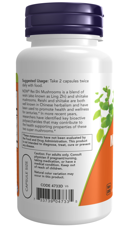 Image of Rei-Shi Mushrooms 270mg 100vcaps suggested usage