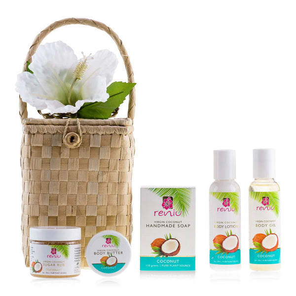 Coconut Tropical Treat Gift Basket-Reniu by Pure Fiji-Matakana Pharmacy