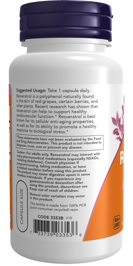 image of Resveratrol 200mg 60vcaps suggested usage