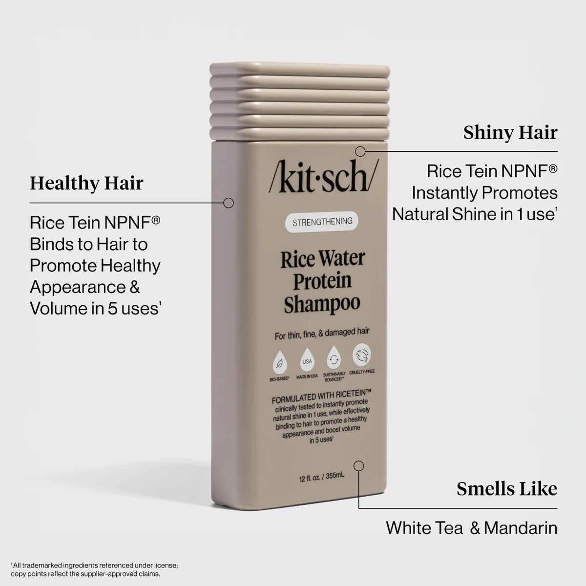 Strengthening Rice Water Shampoo 355ml-KITSCH-Matakana Pharmacy