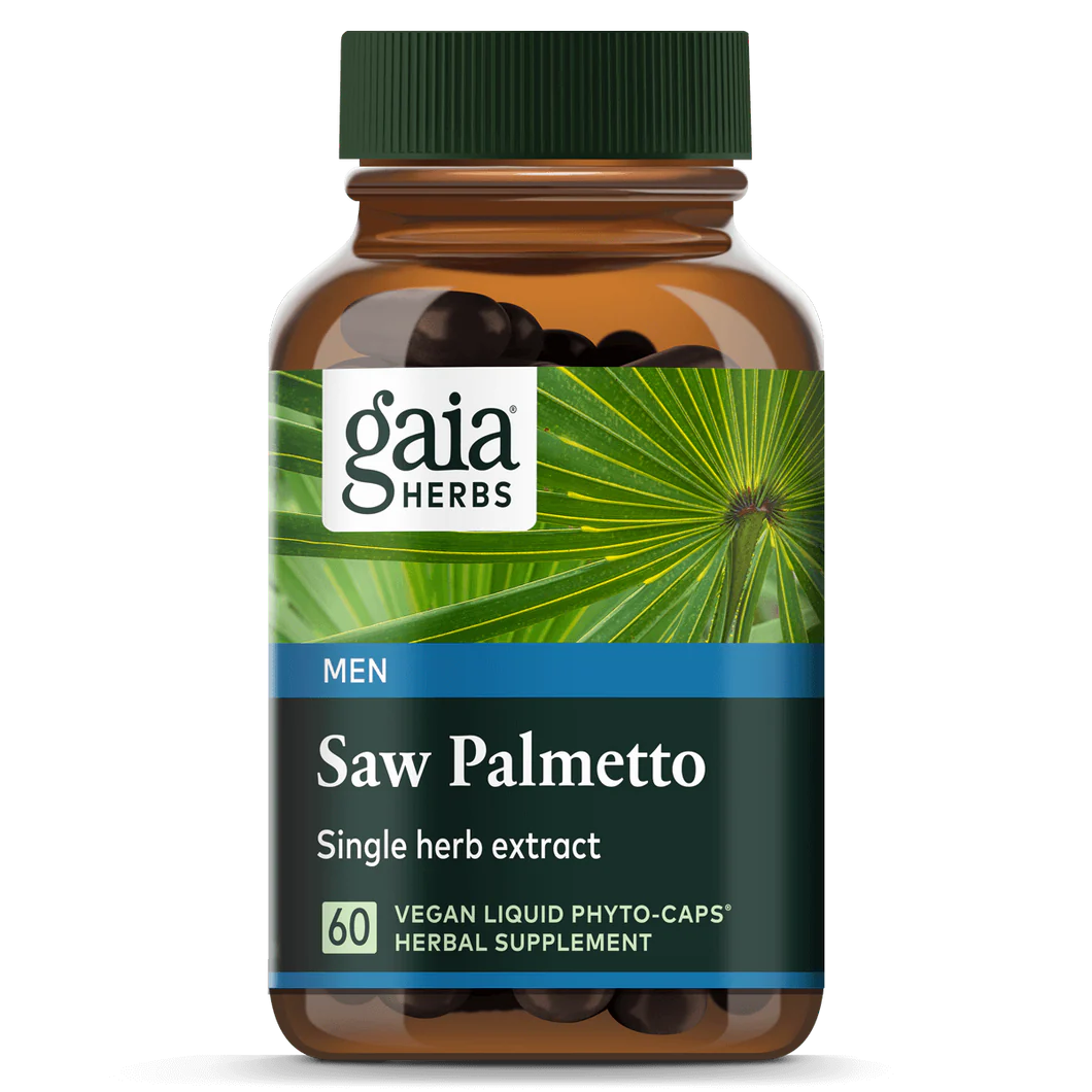 Gaia Herbs Saw Palmetto, front of pack