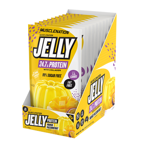 Protein Jelly Mango Passionfruit Box 10 x 30g-MuscleNation-Matakana Pharmacy