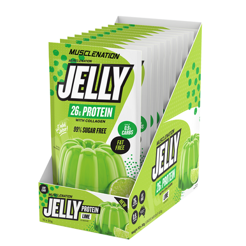 Protein Jelly Lime Box 10 x 30g-MuscleNation-Matakana Pharmacy