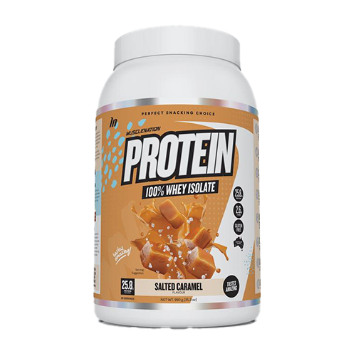 Protein 100% Whey Isolate Salted Caramel 990g-MuscleNation-Matakana Pharmacy
