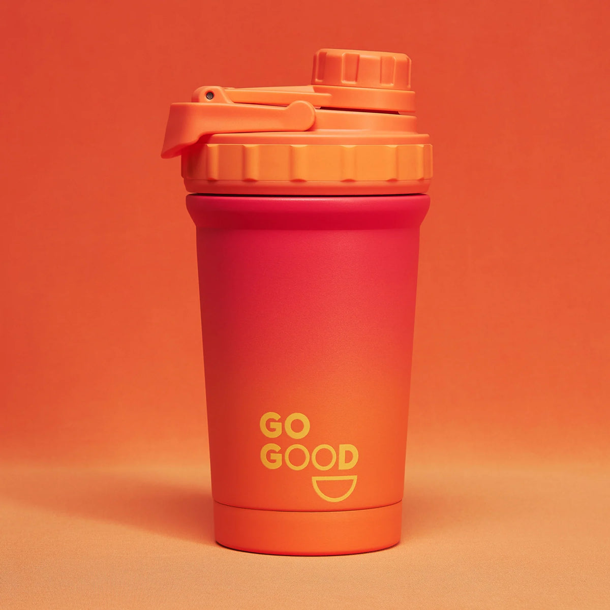 Orange Stainless Steel Protein Shaker-Go Good-Matakana Pharmacy
