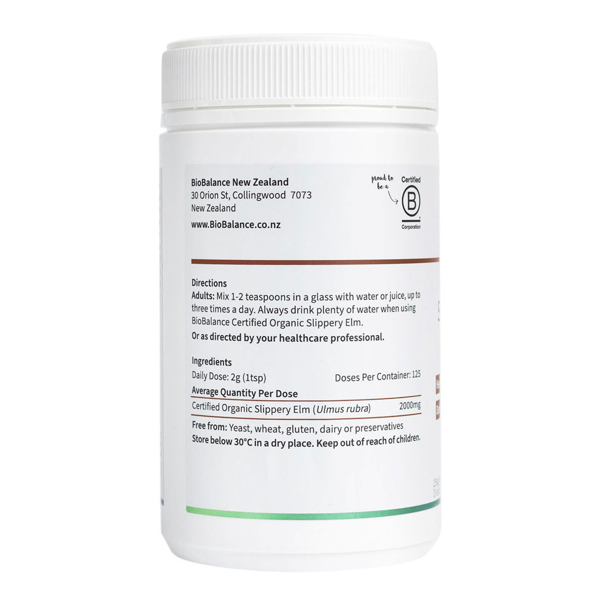 Slippery Elm Powder 250g-BioBalance-Matakana Pharmacy