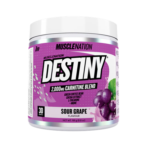 Destiny Fat Burner Sour Grape 195g-MuscleNation-Matakana Pharmacy