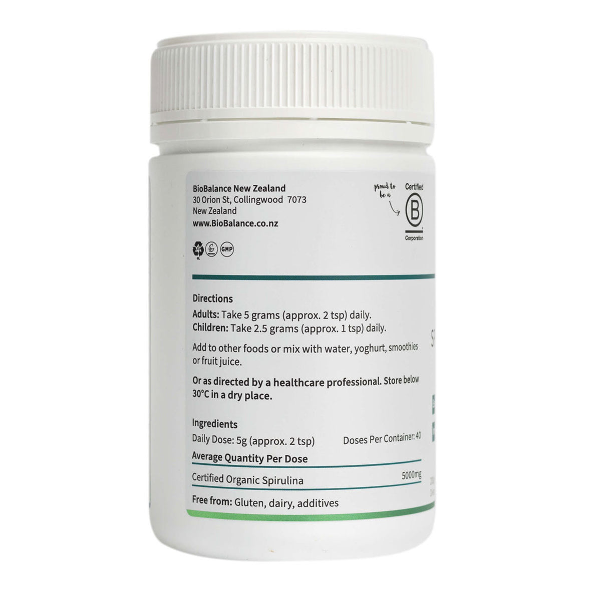 Image of spirulina powder 200g directions