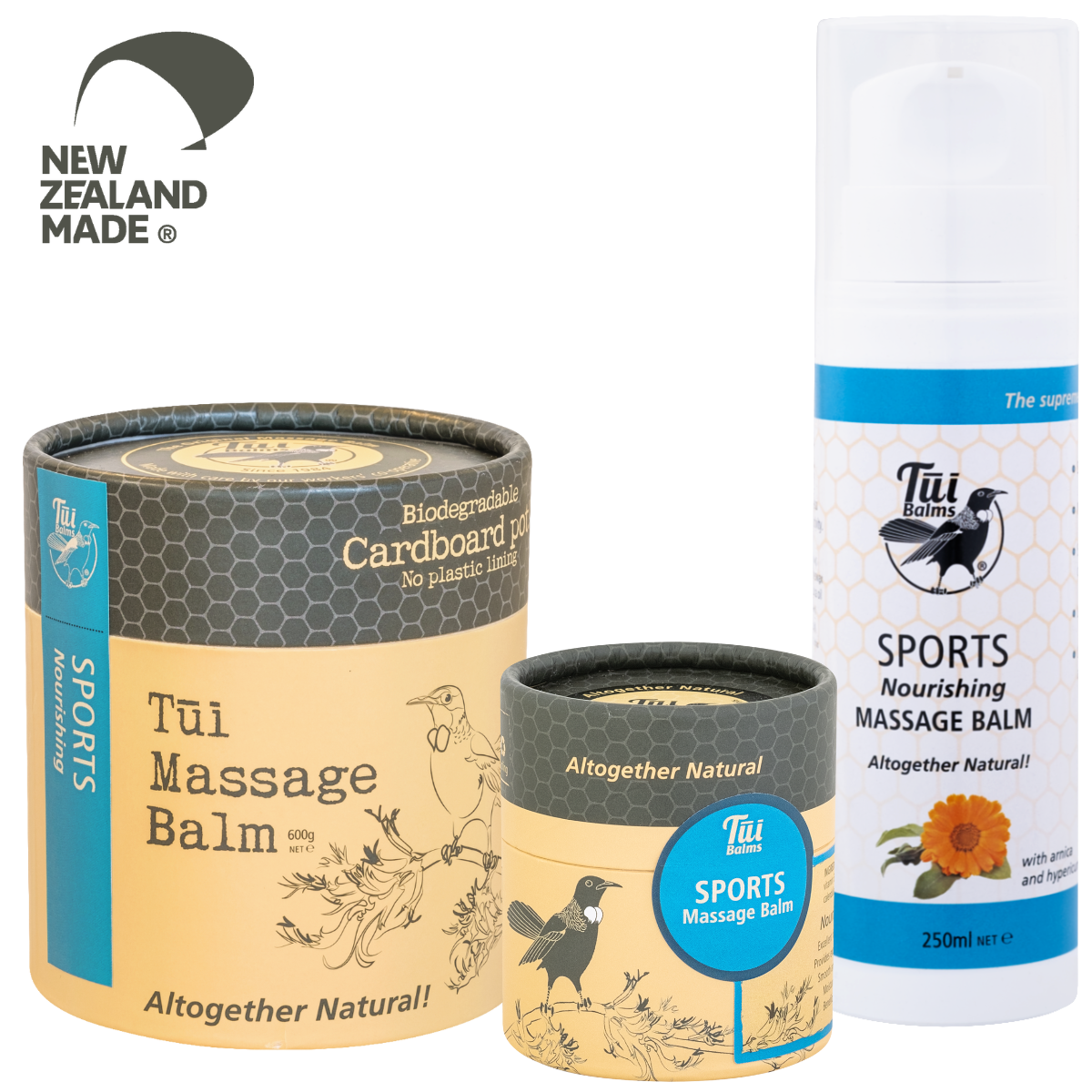 TUI Sport Massage Balm Pump 250ml (R)-Tui Balms-Matakana Pharmacy