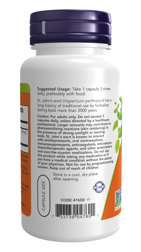 Image of St. John's Wort 300mg 100vcaps suggested usage