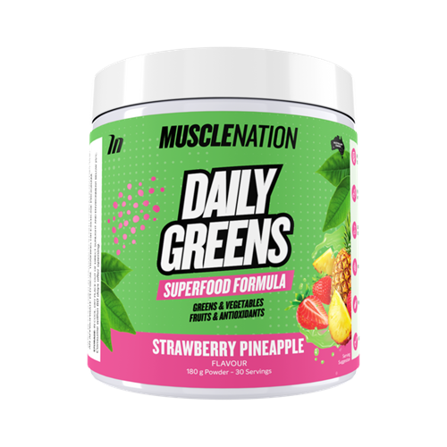 Daily Greens Strawberry Pineapple 180g-MuscleNation-Matakana Pharmacy