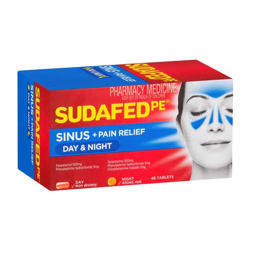 Image of sudafed day and night tablets 48 pack