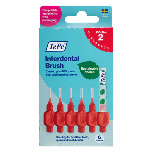 Tepe T/B I/dental 6pk Red 0.5mm-Matakana Pharmacy