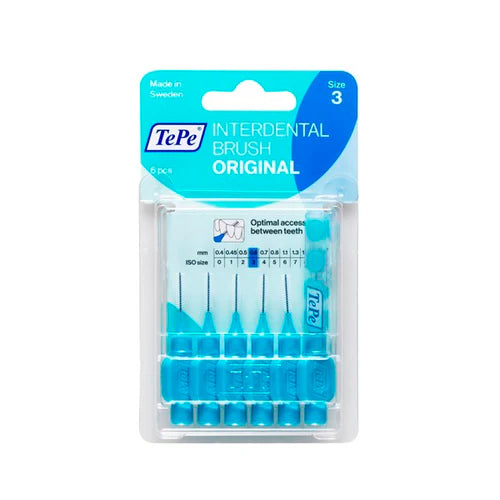 Tepe T/B I/dental 6pk Blue 0.6mm-Matakana Pharmacy