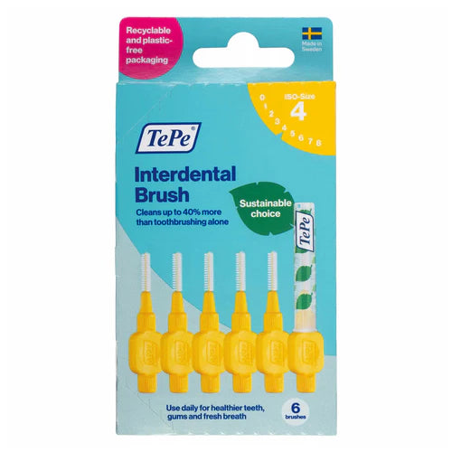 Tepe T/B I/dental 6pk Ylw 0.7mm-Matakana Pharmacy