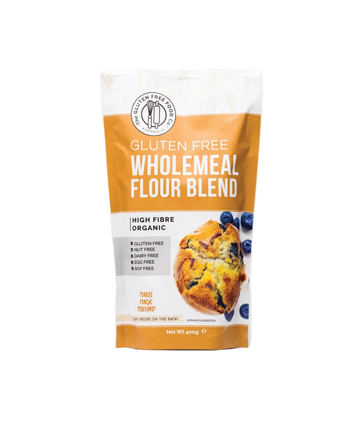 Wholemeal Gluten Free Flour Blend 400g-The Gluten Free Food Co.-Matakana Pharmacy